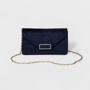 A New Day Women's Phone Clutch with Crossbody Strap Navy (Blue)